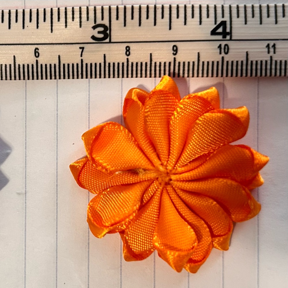 Clemson Tiger Themed Flowerettes for barrettes, piney tails, jewelry and more
